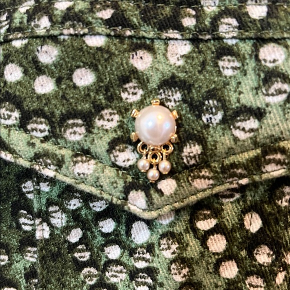 St. John Sport by Marie Gray Green Studded Jean Jacket - Picture 8 of 16